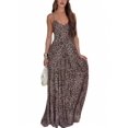 thumbnail image 5 of Mesh Leopard‑Print Spaghetti‑Strap Zipper Mini Dress for Women, French‑Style Elegant Outfit for Daily, Vacation and Party, 5 of 5