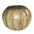 thumbnail image 2 of Ribbed Detail Glass Tealight Holder - Gold Foil Finish, 2 of 2