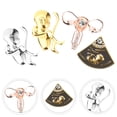 thumbnail image 4 of GOOHOCHY 4 PCS Broche de solapa de metal Cuerpo humano Tema de órgano Broche Pin de enfermera Broches de regalo, 4 of 7