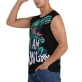 thumbnail image 3 of Picia Hungry Tyrannosaurus mens Cotton Tank Undershirts , Moisture-wicking Ribbed Tanks, Lightweight Cotton Tank Undershirts-Large, 3 of 8