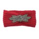 thumbnail image 1 of Diadema deportiva de lana tejida con piedras preciosas de seis hojas con incrustaciones de diamantes de estilo europeo y americano, accesorio para el cabello cálido y tejido a mano, 1 of 1