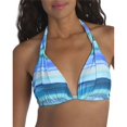 thumbnail image 2 of La Blanca Swimwear Womens Printed Halter Bikini Swim Top Blue 6, 2 of 3