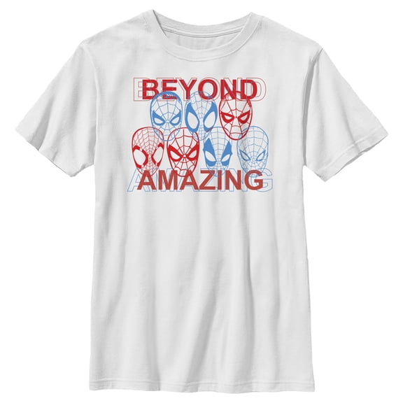 Boy's Marvel Spider-Man Beyond Amazing SPIDEY MASKS AMAZING T-Shirt