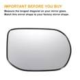 thumbnail image 3 of Reemplazo de vidrio del espejo retrovisor izquierdo y derecho de Unique Bargains, no calefaccionado, blanco con respaldo, adecuado para Honda Civic 06-11, 3 of 6