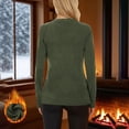 thumbnail image 6 of Lenpel Thermal Shirts for Women Soft Long Sleeve Crew Neck Fleece Lined Base Layer Tops Winter Warm Undershirts Fall Fashion Tees(Army Green,Large), 6 of 8