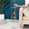thumbnail image 2 of BQBQERT Modern Sturdy Acrylics Round End Table with Three Shelves Enhancing Home Accessory Decoration with Practicality, 2 of 8