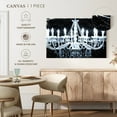thumbnail image 5 of Elephant Stock Chandelier Wall Art - Horizontal Canvas Wall Art - Lobby Wall Decor - Decor Elements Canvas - Black And Blue Decor By Norman Wyatt Jr. - 12" x 8", 5 of 8