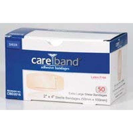 Cbd2016 Bandage Careband Wound Lf Sterile Sheer 2X4  Xl Strip Tan 50 Per Box Part No. Cbd2016 By- Aso Corporation
