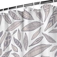 thumbnail image 4 of Small Stall Narrow Shower Curtain 36"W x 72"L – Tropical Bohemian Leaves, Mid-Century Abstract Boho Botanical Bathroom Decor, Vintage Floral Palm Leaf Pattern, Rustic Tribal Folk Style, 4 of 5