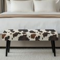 thumbnail image 5 of XYZCANDO Cow Print Pattern Polyester Spandex Bench Covers with Abrasion Resistant, Breathable Stain Resistant Bench Seat Cover for Dining Room, 5 of 9