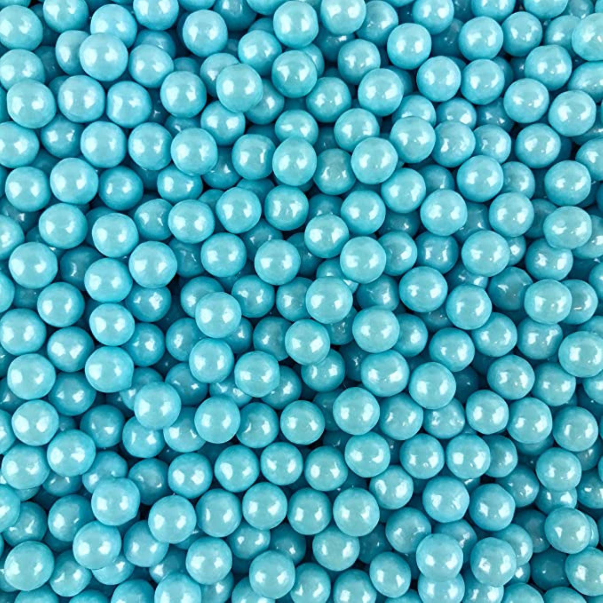 Candy Envy Shimmer Light Blue Candy Pearls, 2 Pound Bag, Hard Candy