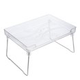 thumbnail image 1 of HLONK Folding Desktop Shelf Risers Rack Kitchen Cabinets Transparent, 1 of 8