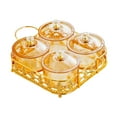 thumbnail image 3 of simhoa Assiette de Fruits Secs Nordique Divisée Plats de Service pour Salon Maison de Vacances 4 Compartiments, 3 of 8