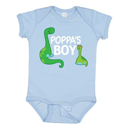 

Inktastic Poppa s Boy Grandson Dinosaur Gift Baby Boy Bodysuit