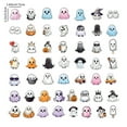 50 Ghost Stickers for Halloween PVC Watertight Stickers Suitable for