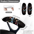 thumbnail image 6 of HELLHERO Dragonfly Flower Print Office Chair Cover Set, Anti-dust Removable Office Chair Cover with Armrest Covers, Stretchable Swivel Chairs Slipcovers, 6 of 6