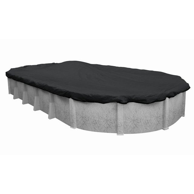 Pool Mate 382141-PM Black Mesh Winter Pool Cover for Oval Above Ground Swimming Pools, 21 x 41-ft. Oval Pool