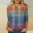 thumbnail image 2 of Uaswgudfs Women Blouses Long Sleeve Round Neck Relaxed Fit Top Featuring Layered Texture Horizontal Design, Soft Comfortable Fabric for Casual Everyday Wear and Leisure, 2 of 5