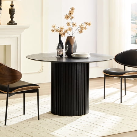 46.45-inch Black Table, Environmentally Friendly - Suitable for Office Use