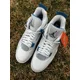 thumbnail image 4 of Ni - ke NEW Ni - ke Air Jordan 4 Retro size 18 Shoes Off White Military Blue FV5029-141, 4 of 5