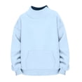 thumbnail image 5 of Vividxx Sweatshirts For Girls Cozy Long Sleeve Sweatshirt With Pocket Fall Winter High Neck Pullover Shirt For Kids Lightweight Trendy Fashion 5-6 Years, 5 of 8