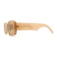 thumbnail image 4 of Womens Mod Rounded Rectangle Plastic Sunglasses Beige Brown, 4 of 4