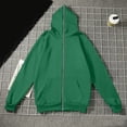 thumbnail image 2 of ZVAVZ Men's Full Zip Up Hoodies Fashion Casual Athletic Jacket Solid Color Long Sleeve Hooded Sweatshirts with Pockets Green XL, 2 of 6