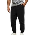 thumbnail image 6 of Mens Solid Jogger Sweatpants Elastic Drawstring Waist Cuffed Ankle Sweat Pants with Pockets for Workout, 6 of 6