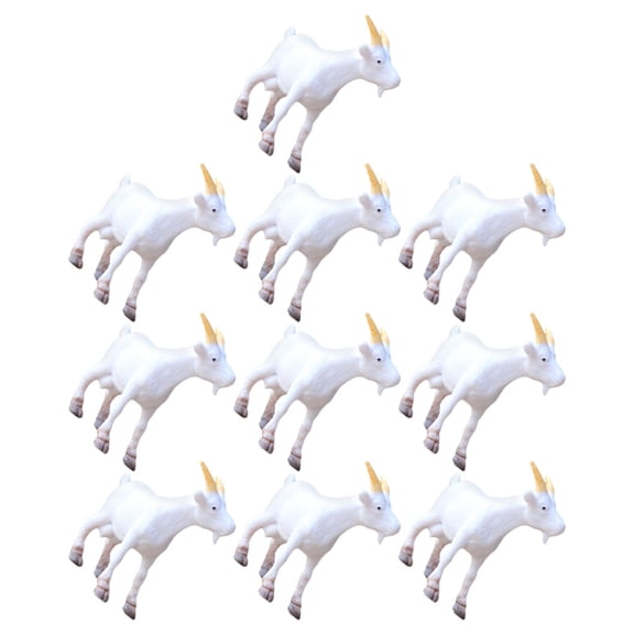 NICEXMAS Nicexmas Lifelike Goat Figurines Multicolor PVC for Garden and Dollhouse