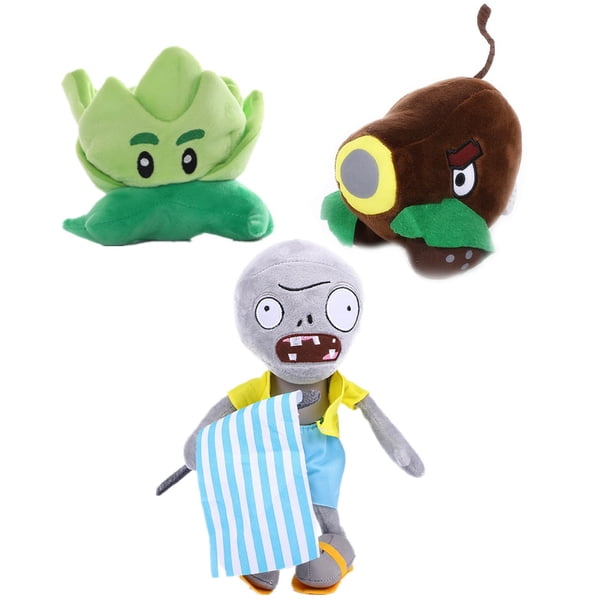 Peluches JHESAO Lechuga Plants and Zombies PVZ 16-30 cm, 3 unidades