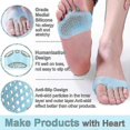 thumbnail image 4 of 2024 New Metatarsal Pads For Womend Men, 4pairs Ball Of Foot Cushions For Metatarsalgia Neuroma Mortons Neuroma Pads Atrophy Fast, 4 of 4