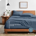 thumbnail image 4 of Juego de Sábanas Bare Home Lavadas Colección Premium 1800 Bolsillo Profundo 4 Piezas Tamaño Queen Bering Sea, 4 of 6