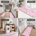 thumbnail image 5 of Red Strawberry Plants Flower Pink Pattern Kitchen Rugs Sets Of 3,Kitchen Runner Rugs Non Skid Washable,Decorative Kitchen Floor Mats for Kitchen,Sink,Laundry,17"x30"+ 17"x47" + 17"x59", 5 of 6