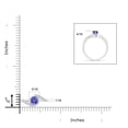 thumbnail image 4 of ANGARA Natural Prong-Set Tanzanite Bypass Ring with Diamond Accents in 14K White Gold for Women (Size-5mm) | December Birthstone, Anniversary, Jewelry Gift for Women | Natural Tanzanite Ring, 4 of 9