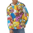 thumbnail image 2 of Simpsons Men's Hoodie With Color Drawstrings Sweatshirt Hooded Pullover Print Winter Coat Jacket 3x-Large, 2 of 9