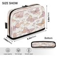 thumbnail image 3 of Standing Pencil Case with Base Large Capacity Stationery Pouch Pen Bag with Zipper for Women Men Delicate Butterflies and Flowers, 3 of 7
