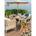 thumbnail image 4 of Blueberry Spring Leaves Outdoor Tablecloth - 60x120 Inch Rectangle Dining Table Cover, Brown Botanical Branches Waterproof Outdoor Table Cloth with Umbrella Hole & Zipper for Picnic/Patio/Party, 4 of 7