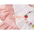 thumbnail image 5 of Glisme Girls Dresses Casual Round Neck Embroidered Summer Outfits Comfortable Playwear Easy Wash Floral Design Pink Sundress Size 3-4 Years, 5 of 9