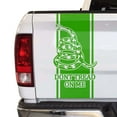 thumbnail image 1 of Dont Tread On Me Gadsden Flag Truck Tailgate Vinyl Decal Sticker Compatible with most Pickup Trucks Christopher Gadsden Flag 1775 Timber Rattlesnake Decal (11" x 25", Yellow Green), 1 of 8
