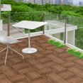 thumbnail image 4 of Alden Design 11pcs Indoor & Outdoor Wood Flooring Tiles for Patio Garden, 12" x 12", 4 of 9