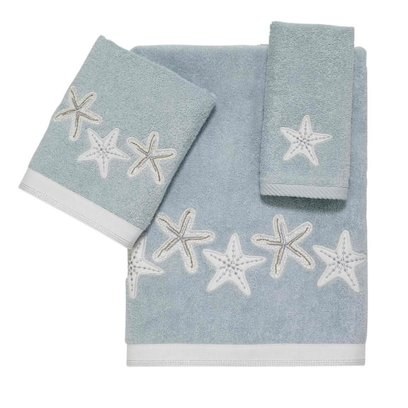 Avanti Sequin Shells 3-Piece Towel Set