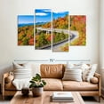 thumbnail image 2 of Elephant Stock Linn Cove Viaduct Road Wall Art - Horizontal Multi Panel Canvas - Living Room Wall Decor - Transportation Multi Panel - Blue And Green Decor - 68" x 42", 2 of 4