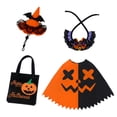thumbnail image 3 of 23 Inch Porch Goose Halloween Costume, Pumpkin Spiderweb and Ghost Hat Outfit Set for Lawn Goose Statue, Garden Display and Seasonal Decor,A1#, 3 of 9