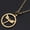Gold, variant on Stainless Steel Gold Cable Dragonfly Pendant Necklace 15.74 Inch 1.5mm Lobster Clasp P61