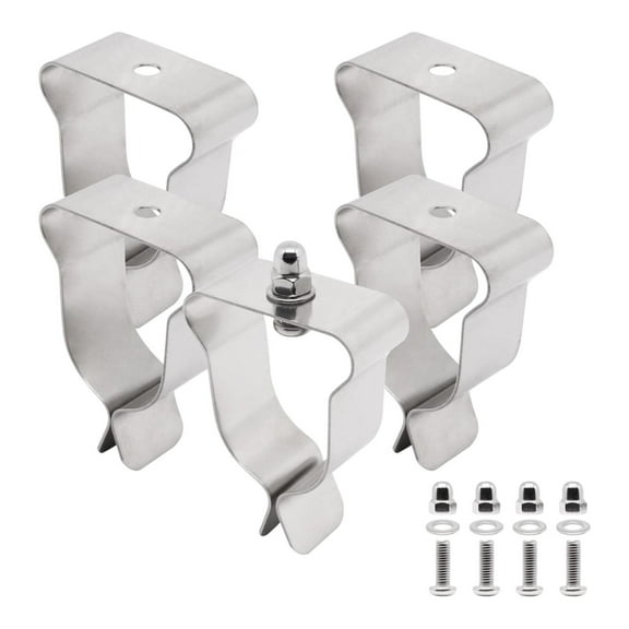 TISHITA 5Pcs Window Well Cover Clips Hardware Kit Easy Installation Install Retaining Clip Spring Clip for Outside Basement Courtyard