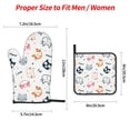 thumbnail image 3 of LAKIMCT Cartoon Cat Face Pattern Oven Mitts and Pot Holders Sets Non-Slip Potholders Heat Resistant Oven Gloves for Kitchen Baking Cooking BBQ, 4-Piece Set, 3 of 9