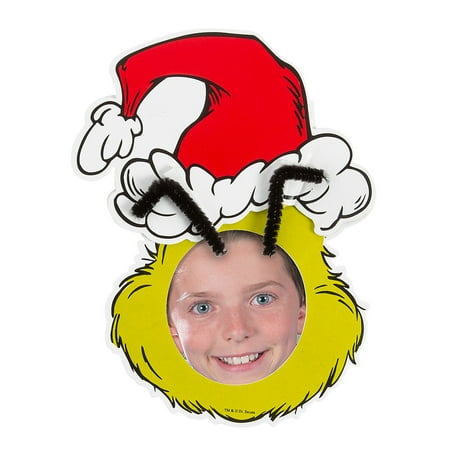 Grinch Photo Frame Magnet 12 - Craft Kits - 12 Pieces