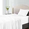 thumbnail image 6 of Lux Decor Collection Twin XL Sheet Sets Deep Pocket - Rayon from Bamboo Blend Sheets Set 3 Piece, White, 6 of 9
