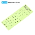 thumbnail image 3 of Uxcell German Keyboard Stickers Glow in the Dark Luminous Keyboard Replacement Cover, Black Lettering, 3 of 6