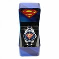 thumbnail image 2 of Superman Classic Logo Silver and Blue Analog Watch with Metal Band, 2 of 3